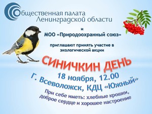 Во Всеволожске пройдет Синичкин день