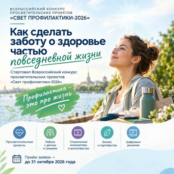 Стартовал Всероссийский конкурс просветительских проектов «Свет профилактики-2026»